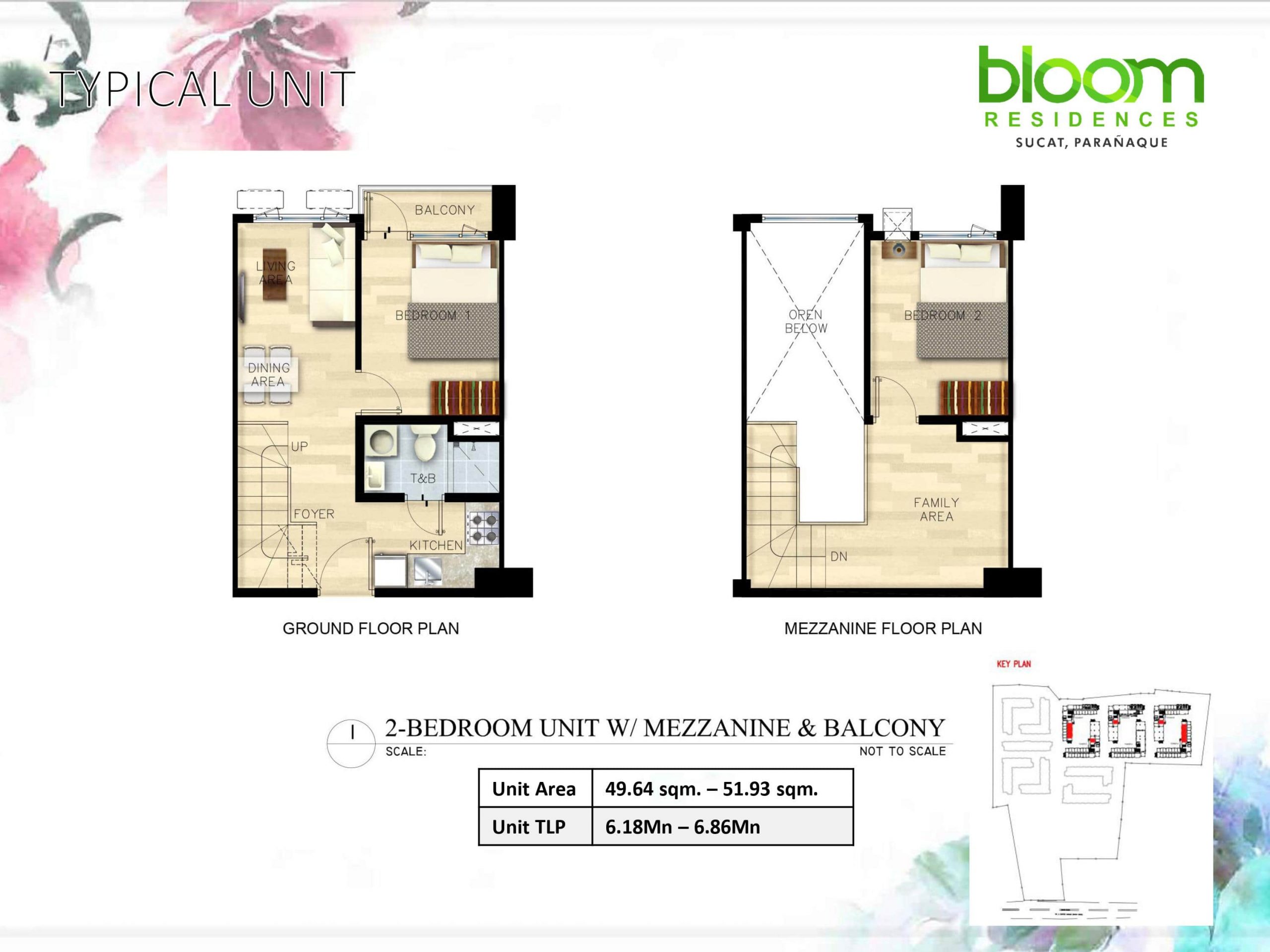 Two Bedroom Unit W/ Mezzanine & Balcony