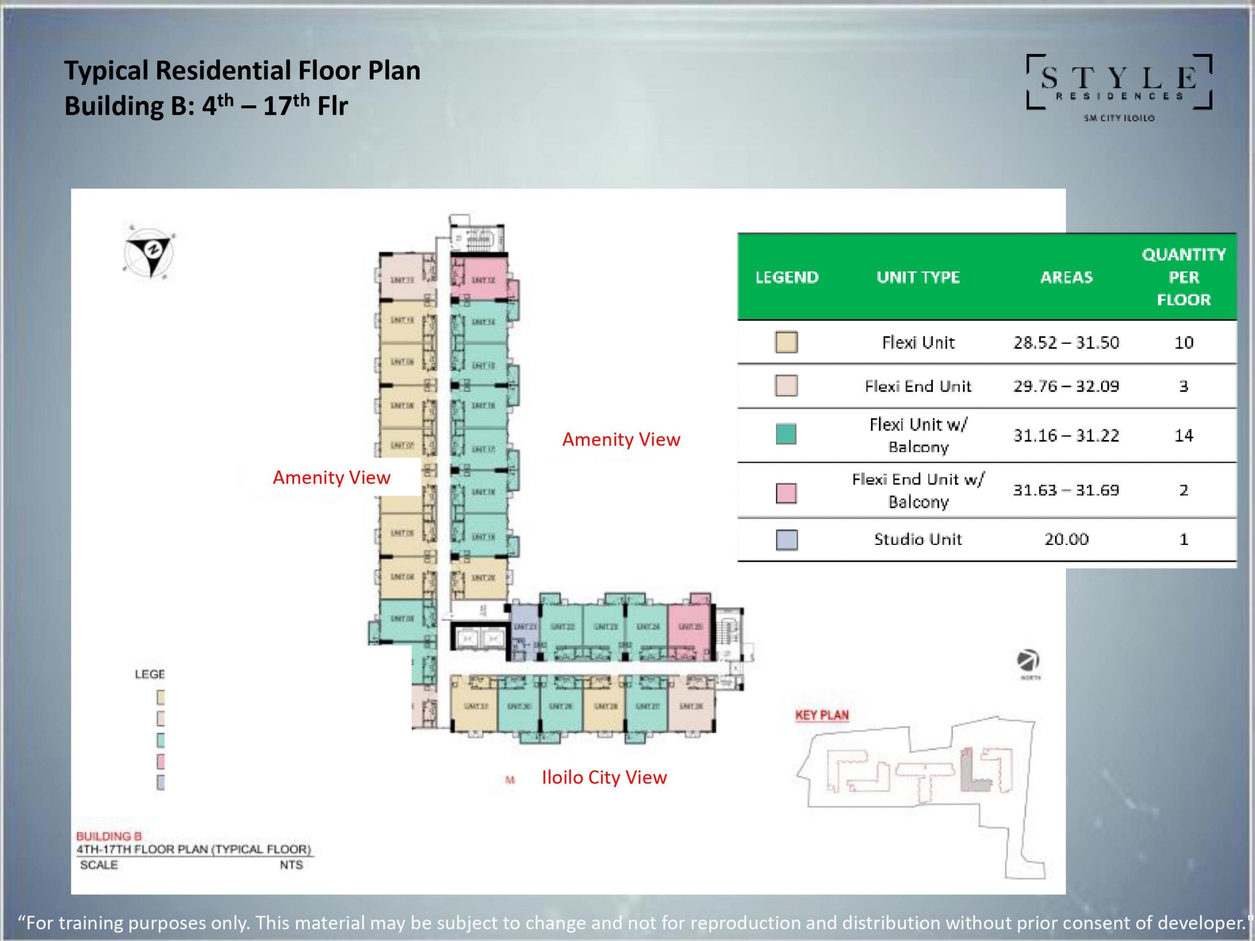 Building B 4th - 17th Floor Plan (Typical Floor)