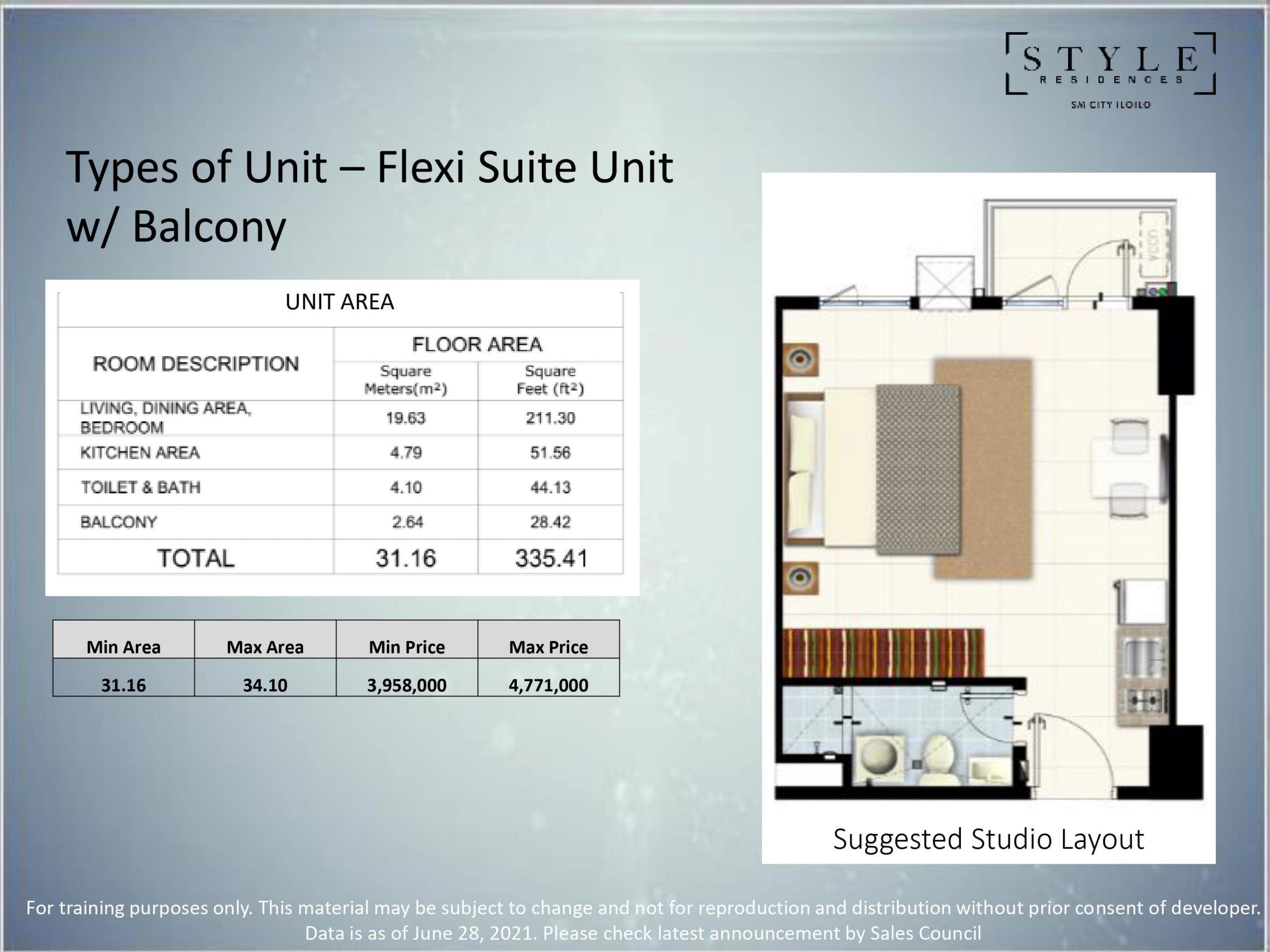 Flexi Suite Unit w/ Balcony