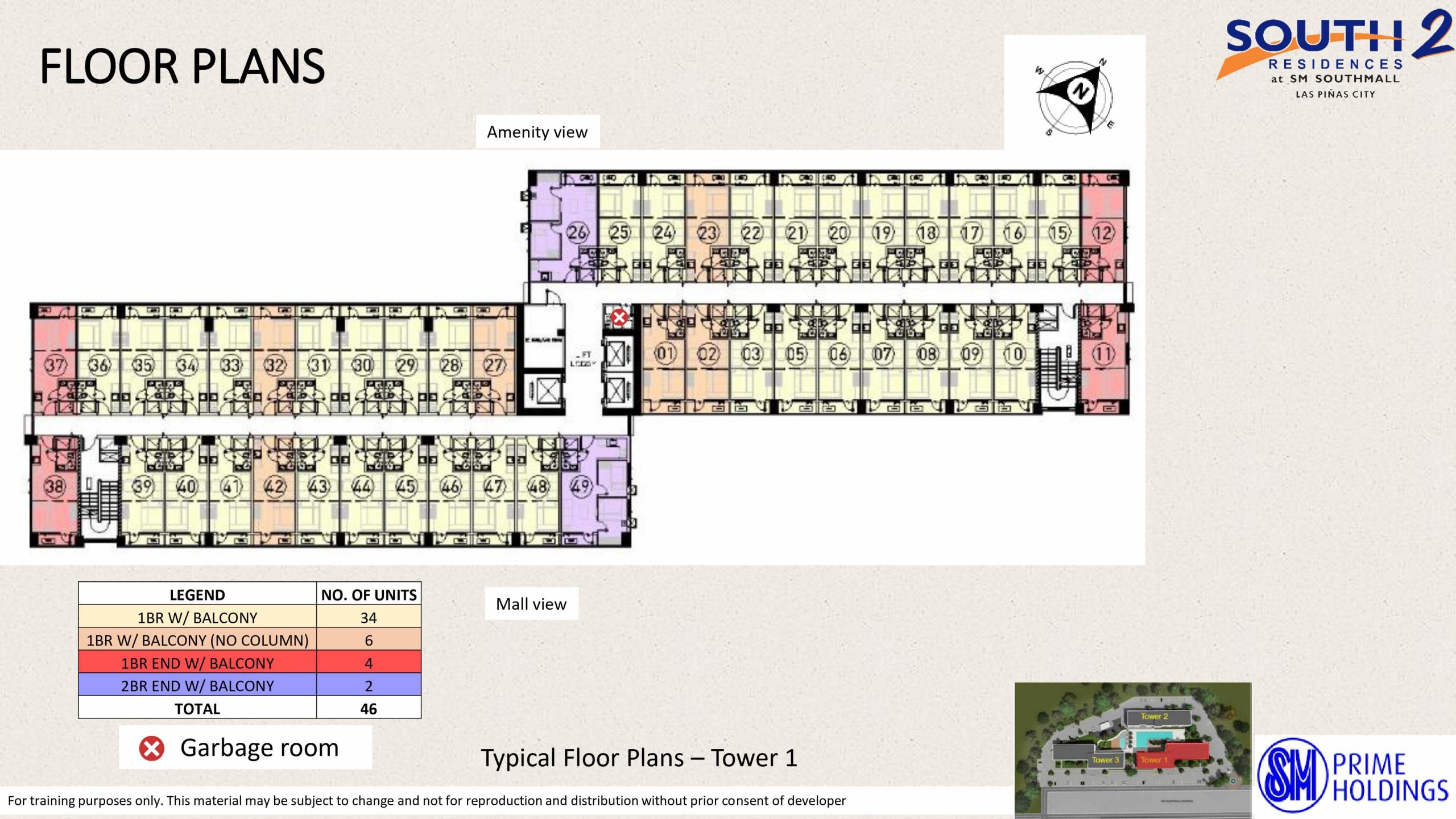 Tower 1 - Typical Floor Plans